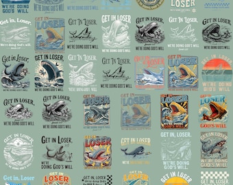 30+ Get in Loser We're Doing God's Will Png Bundle, Jonah And The Whale Shirt Designs, Funny Faith Shirt