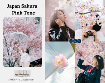 Sakura Pink Lightroom Preset: Japan Tone, Mobile & Desktop