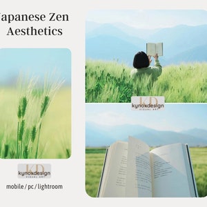 21 Japanese Zen Aesthetics Preset for Lightroom Mobile and Desktop, Minimal presets, soft preset, natural light preset, instagram influencer