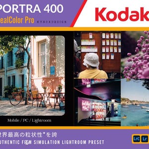 Kodak Portra 400 Lightroomプリセット：フィルムエミュレーション（デスクトップ＆モバイル）