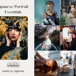 8 Japanese Portrait Presets, Minimal Soft Preset for Mobile and Desktop Lightroom, Natural Bright Portrait filter, Instagram Aesthetic