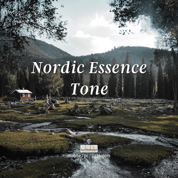 Nordic Essence Preset for Mobile Lightroom, Desktop Lightroom, landscape, dark, dramatic, nature presets, instagram, outdoor, scandinavian
