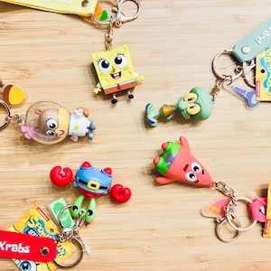 Baby SpongeBob Patrick Star Keychain | Cartoon Character toy | Meme charm
