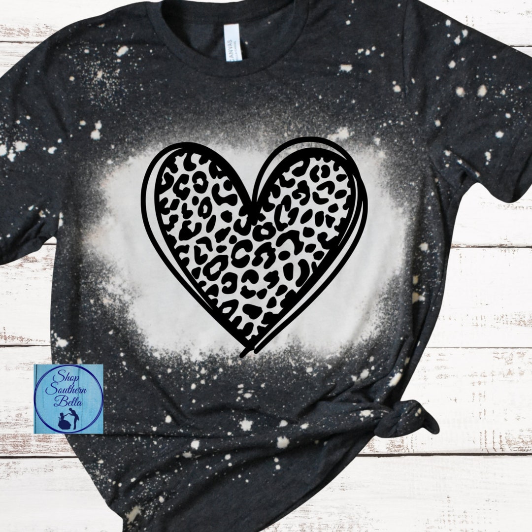 Leopard Heart Long Sleeve Tee