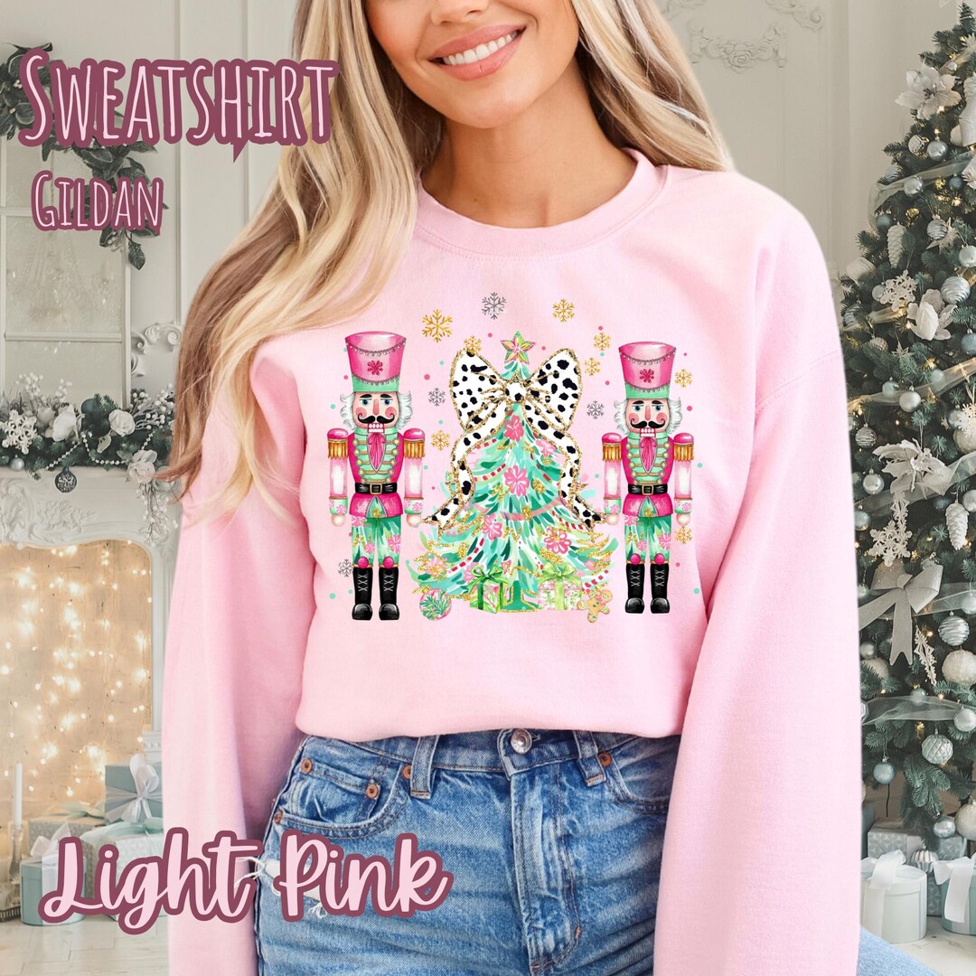 Organic Cotton Nutcracker Theme Pink Christmas Twirl Dress