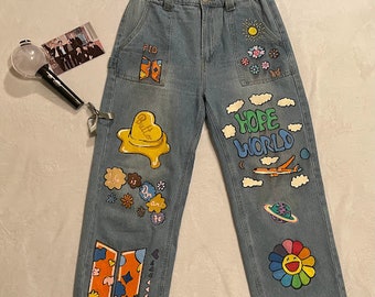 Custom Jeans Men - Etsy