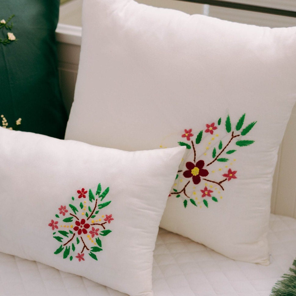 Hand embroidery designs for pillow covers hot sale