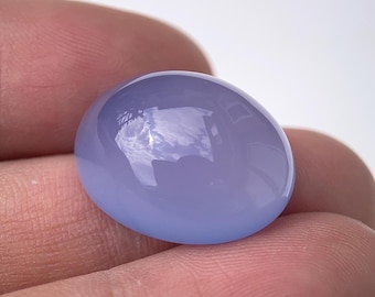 Cabujón de calcedonia de 29,1 ct: piedra preciosa ovalada para joyería