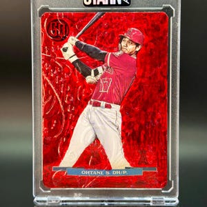 Art de carte de baseball personnalisé 3D Shohei Ohtani en relief et peint - l&#39;un de l&#39;un (1/1)