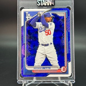 Mookie Betts Custom Embossed and Painted Baseball 1/1 Card Art