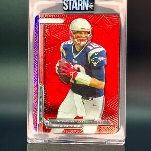 Tom Brady Custom Embossed and Painted Football one of one (1/1) Card Art