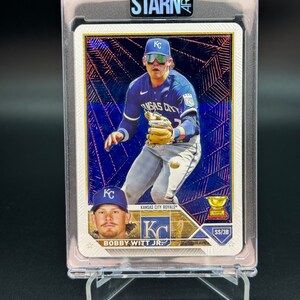 Bobby Witt Jr. Custom Embossed and Painted Baseball 1/1 Card Art