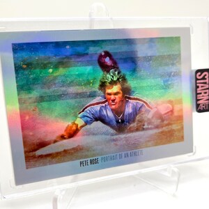 Pete Rose (1/1) Foil Baseball Art Card, Limited Edition Custom Painted Foil Card - print run of only one