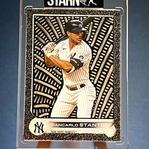 Giancarlo Stanton Custom Handcrafted, Acrylic Painted, Baseball 1/1 Card Art