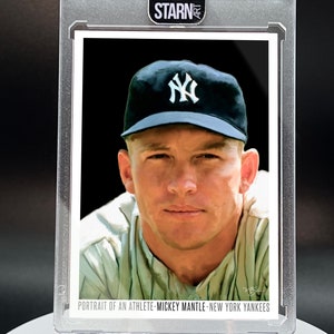 Mickey Mantle Baseball Art Edizione limitata, Ritratto di un atleta Biglietto dipinto personalizzato - tiratura di soli dieci (1/5)