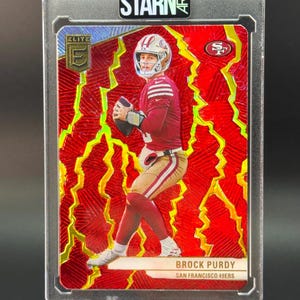 Brock Purdy Custom Embossed and Ink Painted Football 1/1 Card Art