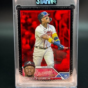 Ronald Acuna Jr. Custom Embossed and Painted Card Art - Baseball Card uno di uno (1/1)