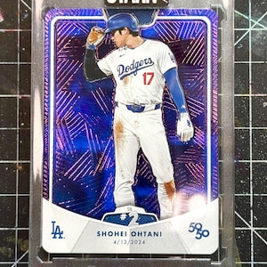 Art de carte de baseball personnalisé Shohei Ohtani en relief et peint - un sur un (1/1)
