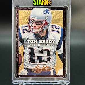 Tom Brady Custom Embossed and Painted Football one of one (1/1) Card Art