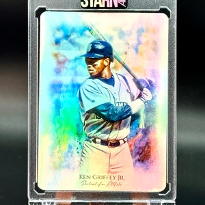 Ken Griffey Jr. Baseball Card Art - Variant Chrome Foil Parallel - Digitally Painted - print run of only one (1/1)