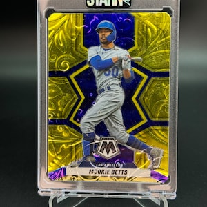 Mookie Betts Custom 3D Embossed and Painted Baseball 1/1 Card Art