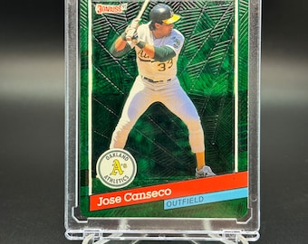 Jose Canseco Custom Embossed Alcohol Ink and Watercolor Painted, Baseball 1/1 Card Art