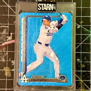 Shohei Ohtani Custom Embossed and Painted Baseball Card Art - one of one (1/1)