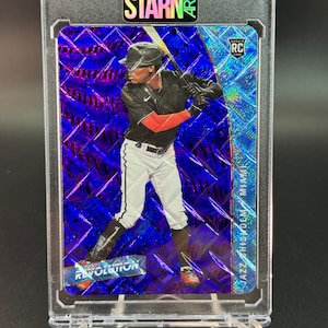 Jazz Chisholm Jr. Cartes d'art personnalisées en relief et peintes en 3D Art pour cartes de baseball 1/1