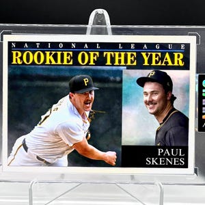 Paul Skenes Baseball Card Art, carta retrò dipinta digitalmente - tiratura di soli cinque esemplari (1/5)