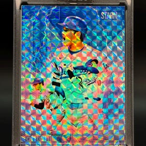 Shohei Ohtani Baseball Card Art - Variant Lightning Holographic Chrome Foil Parallel - Digitally Painted - print run of only one (1/1)