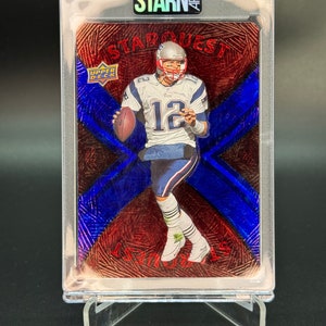 Tom Brady Custom Embossed and Painted Football one of one (1/1) Card Art
