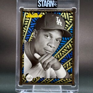 Darryl Strawberry Custom Card Art, dipinto acrilico, cornice in legno, Studio Baseball 1/1