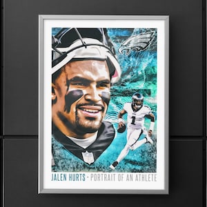 Jalen Hurts Digital Art - Arte de fútbol pintado a medida - Retrato de una serie de atletas
