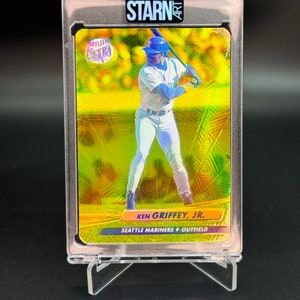 Ken Griffey Jr. Custom Embossed and Painted 1/1 Baseball Card Art