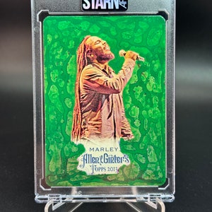 Bob Marley Custom acrilico dipinto a mano Baseball Card Art - uno di uno (1/1)