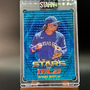 Bobby Witt Jr. Custom Embossed and Painted Baseball 1/1 Card Art