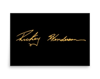 Rickey Henderson Signature Poster