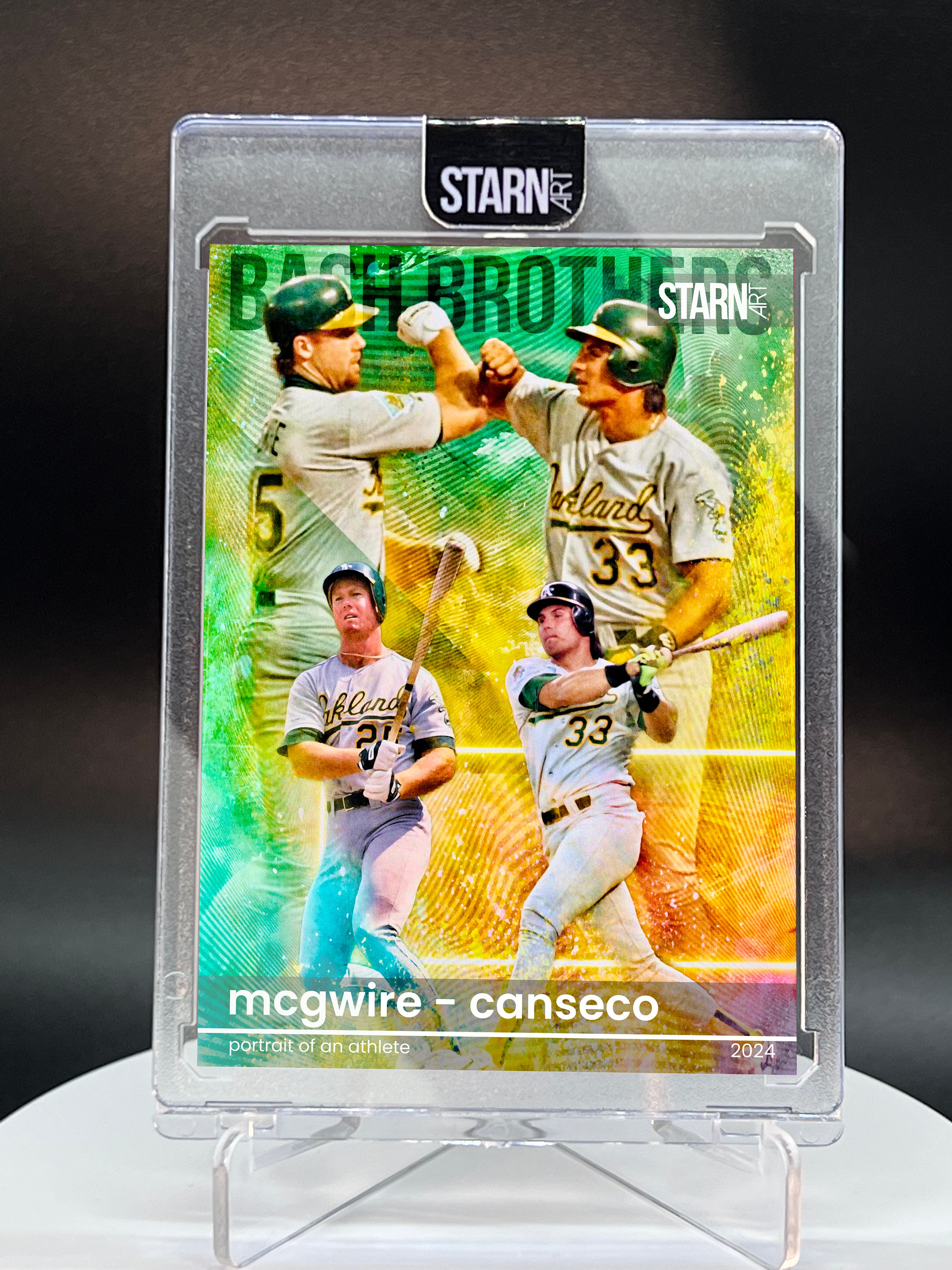 Jose Canseco & Mark Mcgwire Bash Brothers Baseball Card Art