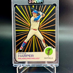 Bryce Harper Custom Painted Card Art - Acrylic & Ink 1/1 Baseball Card Art