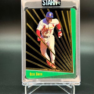 Spersonalizowana karta Ozziego Smitha – ręcznie robiona sztuka baseballowa – pamiątki sportowe – Starn Art – baseball 1/1 – sztuka na karcie