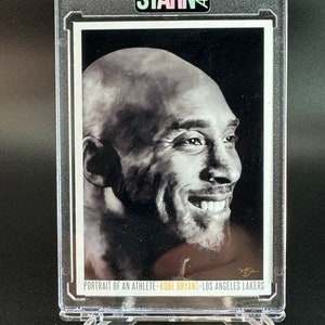 Arte de tarjeta de baloncesto de edición limitada de Kobe Bryant - Retrato de una tarjeta pintada personalizada de atleta - tirada de sólo cinco (1/5)
