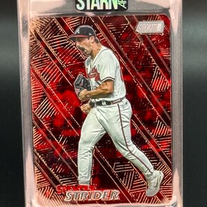Spencer Strider Custom Embossed and Painted Card Art - Baseball Card one of one (1/1)