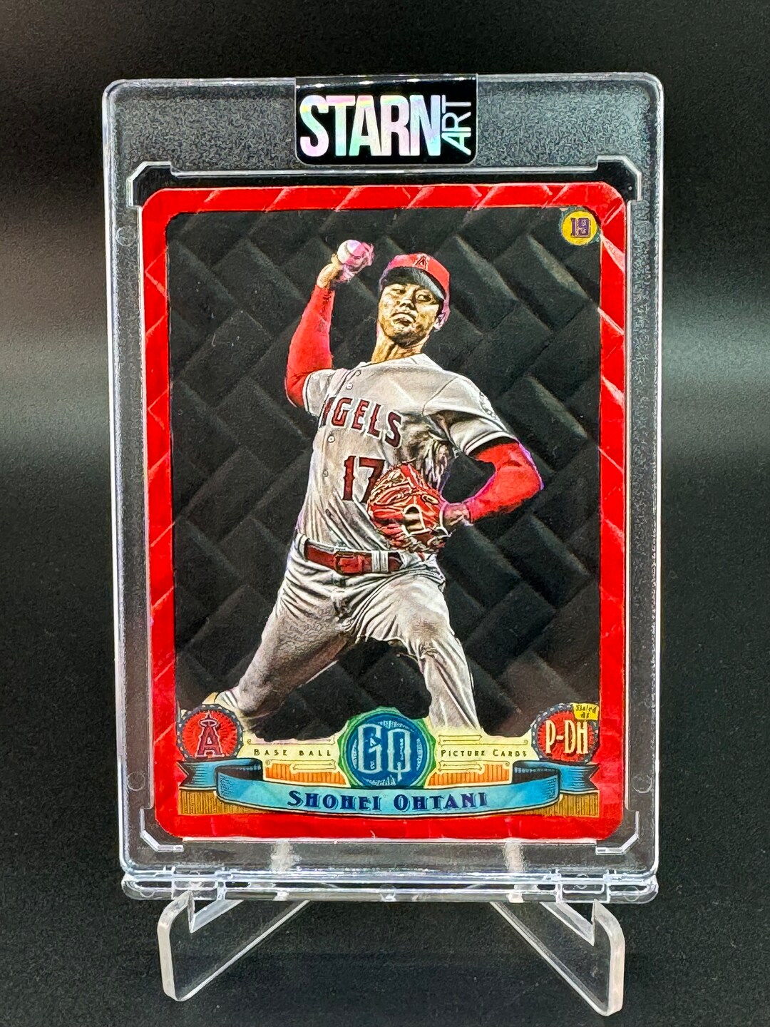 Shohei Ohtani Custom 3D Embossed and Painted Baseball Card Art One of