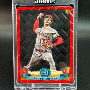 Art de carte de baseball personnalisé 3D Shohei Ohtani en relief et peint - l&#39;un de l&#39;un (1/1)