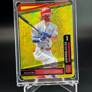 Bryce Harper Custom Embossed and Painted Card Art - Watercolor and Alcohol Ink 1/1 Baseball Card Art