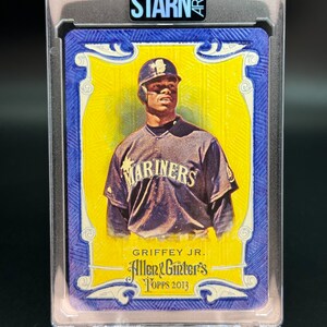 Ken Griffey Jr. Custom Embossed and Painted 1/1 Baseball Card Art