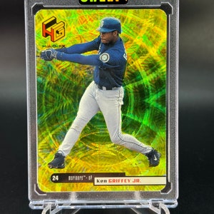 Ken Griffey Jr. Custom Embossed and Painted 1/1 Baseball Card Art