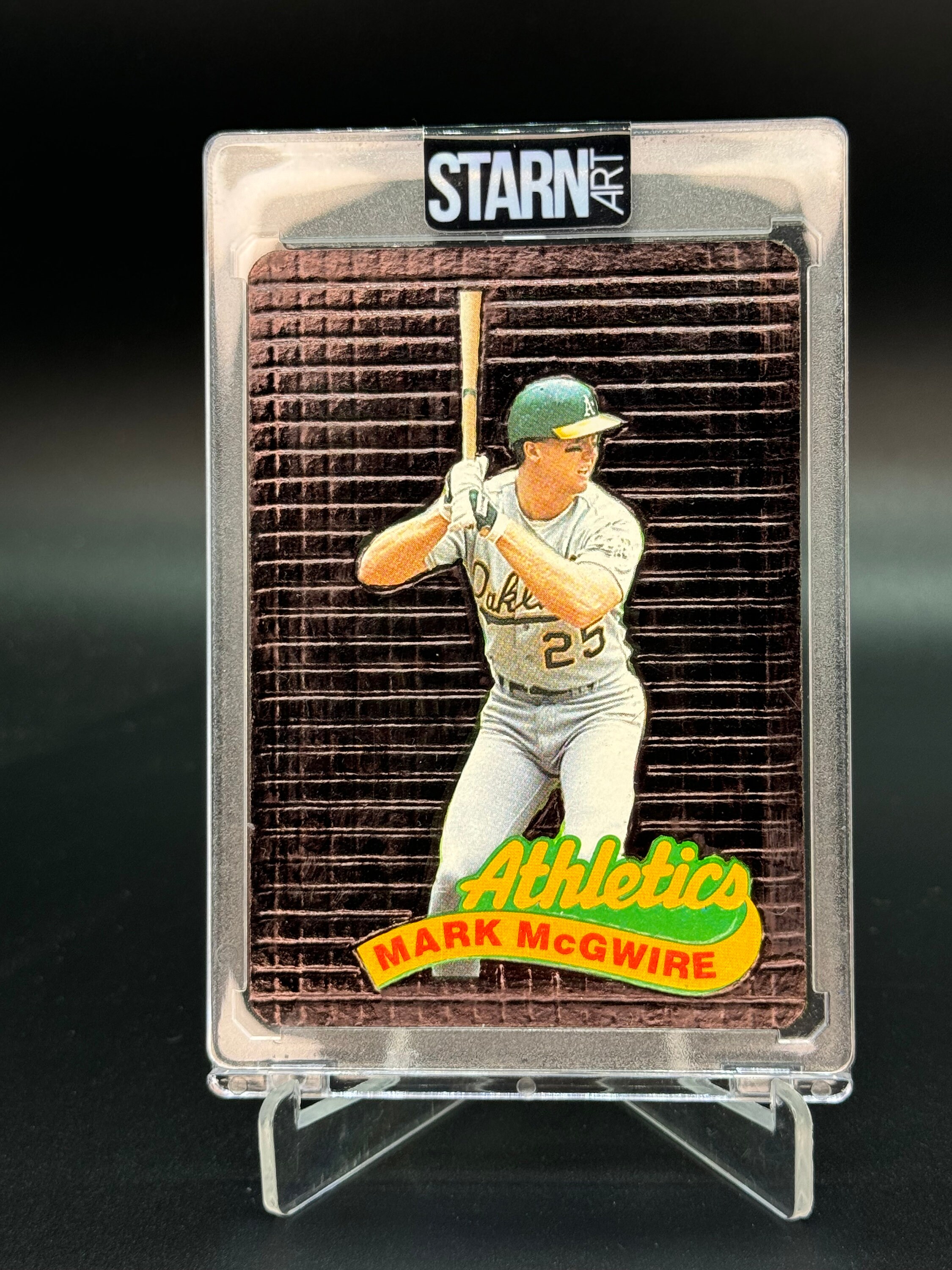 Facsimile Autographed Mark McGwire Oakland Green Reprint Laser Auto