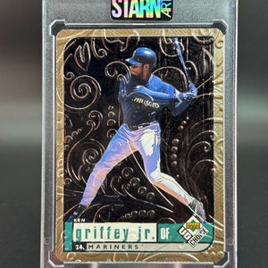 Ken Griffey Jr. Custom Embossed and Acrylic Painted 1/1 Baseball Card Art