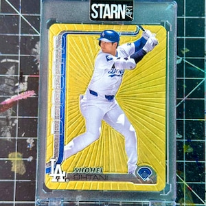 Shohei Ohtani Custom Embossed and Painted Baseball Card Art - one of one (1/1)